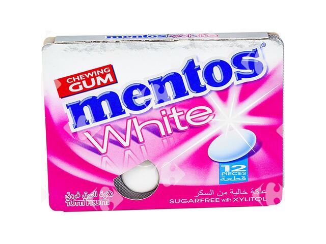 Chewing-Gum Tutti Frutti sans Sucre Mentos 12 unités.