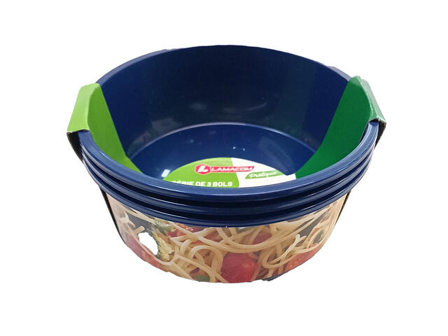 BOITE PLASTIQUE RONDE BEIGE TRADITIONELLE 3PCS 46C