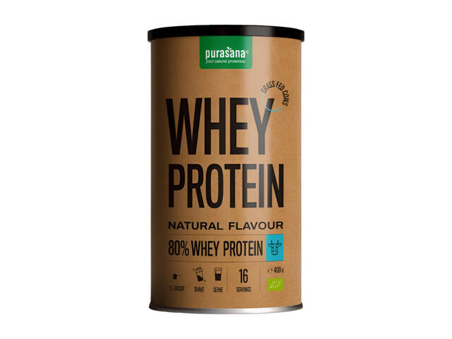 Poudre Protéinée Whey 80% Bio Purasana 400g.