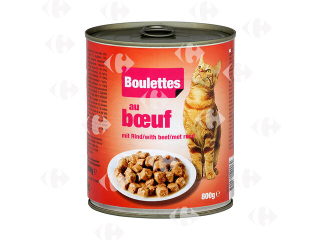 Bouchées Sauce pour Chat Bœuf Carrefour Blanc 800g