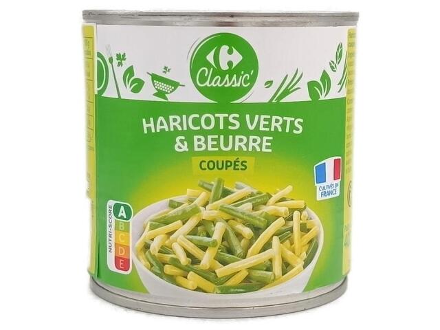 Haricots Verts et Beurre Coupés Carrefour 400g