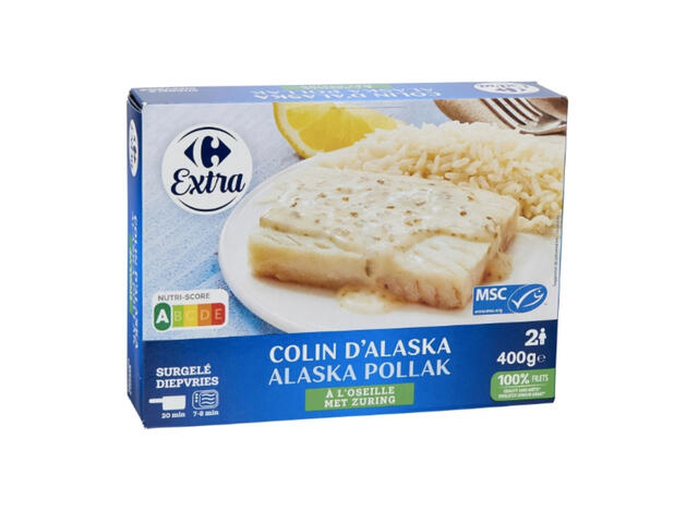 Colin d'Alaska à l'Oseille Carrefour 400g.