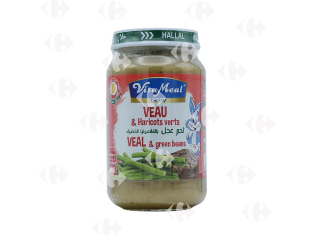 Compote de Veau et Haricots Verts sans Gluten ni Lactose Vitameal 200g