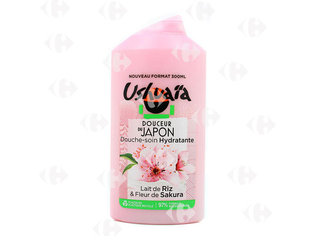 Gel Douche hydratant au lait de riz & fleur de Sakura Ushuaia 300ml