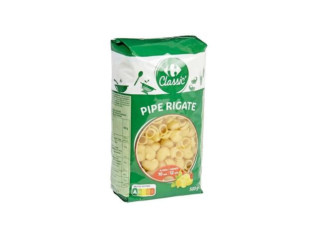 Pâtes Pipe Rigate Carrefour 500g.