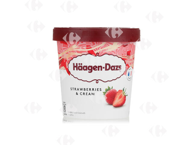 Pot Glace Strawberry and Cream Haagen Dasz 460ml.