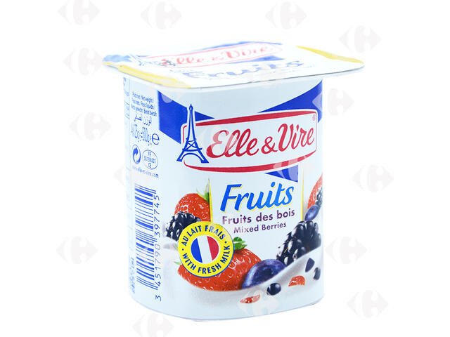 Dessert Lacté Fruits des Bois Elle Et Vire 125g.