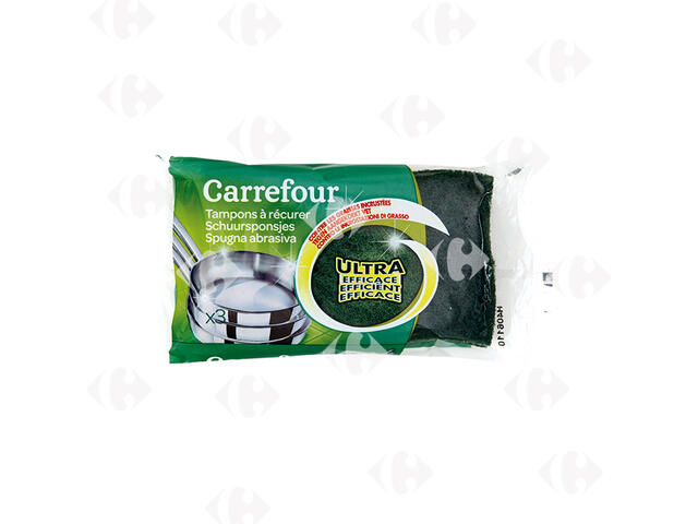 Tampons à Récurer Vert Carrefour 3 unités