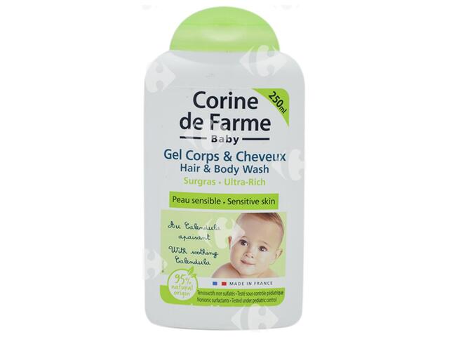 Gel Lavant Bébé Cheveux et Corps Corine de Farme 250ml