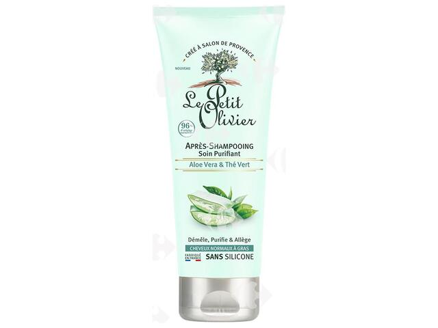 Après-shampooing purifiant Aloe Vera Thé Vert Le Petit Olivier 200ml