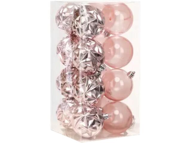 BOULE ROSE S/16 6CM  DE85094