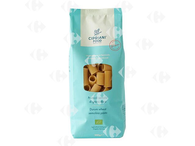 Pâtes au Blé Dur Rigatoni Bio Cipriani 500g