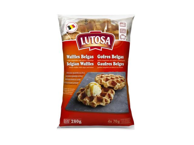 Gaufres Belges Cuites Surgelées Lutosa 70g 4 pièces