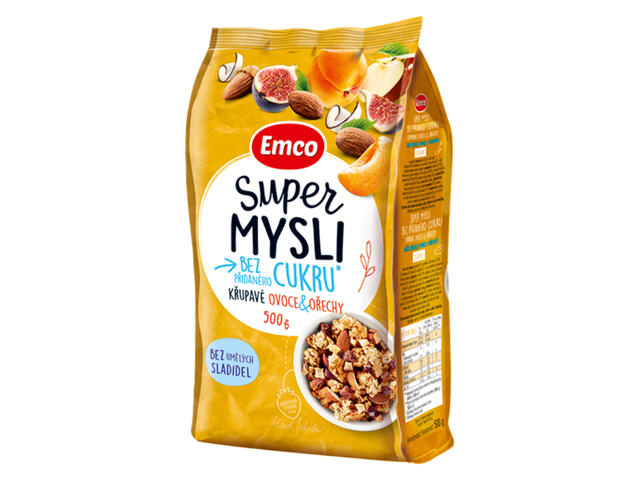 Céréales Super Mysli aux Fruits et Noix Croquants Emco 500g