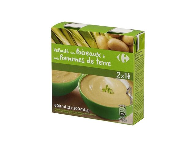 Velouté aux Poireaux et Pommes de Terre Carrefour 2x30cl.