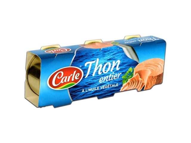 Pack de Trois Conserves de Thon à l'Huile Végétale Carle 85g