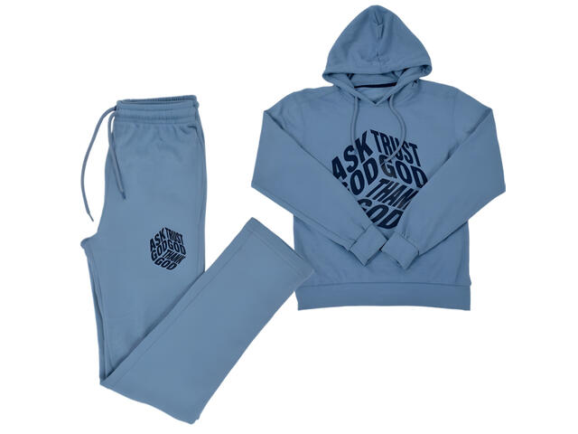 Jogging pour Homme à Capuche Ask God Trust God Thank God