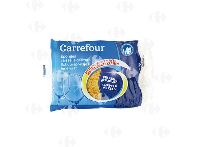 Tampon Éponge Vaisselle Delicate Carrefour 2 unités