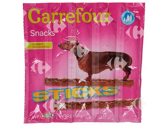 Bâtonnets pour Chiens au Bœuf Carrefour 5x10g