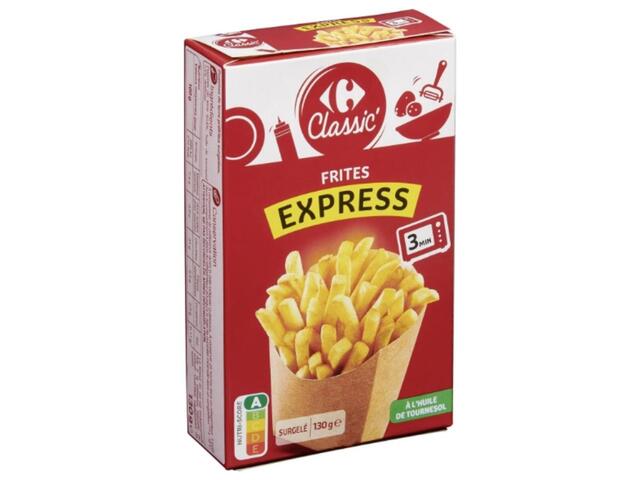 Frites Express à L'Huile de Tournesol Carrefour 130g.