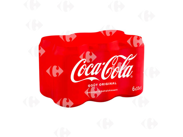 Boisson gazeuse Coca-Cola canette 6x33cl.