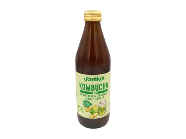 Kombucha Gingembre Citron Bio Voelkel 33cl.