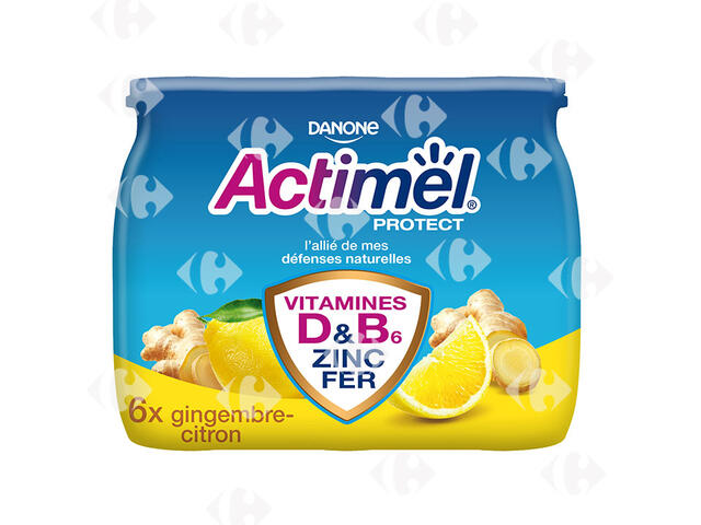 Yaourt à boire Citron et Gingembre Protect Actimel 6 x 100g