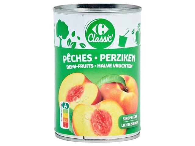 Fruits au Sirop Pêche Demi-Fruits Carrefour Classic 420g