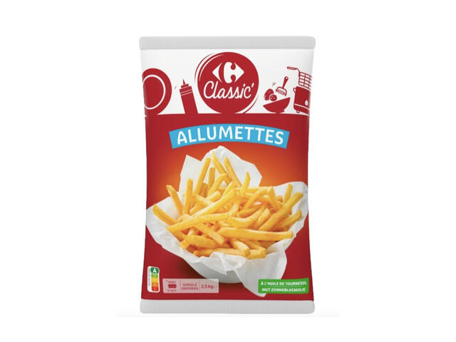 Frites Allumettes 6/6 Carrefour 2,5kg.