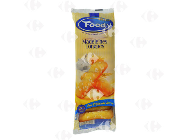 Madeleines Longues aux Pépites de sucre Foody 250g.