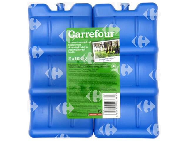 Lot de 2 Accumulateurs de Froid Carrefour 2x650ml