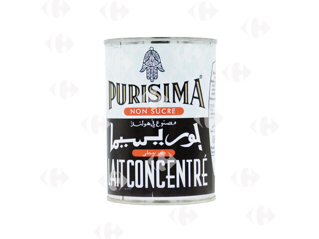 Lait Concentré Sans Sucre Purissima 410g.