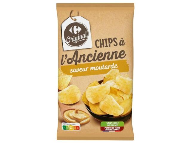 Chips à l'Ancienne Saveur Moutarde Carrefour 150g