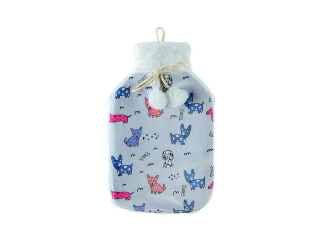 Bouillotte avec Housse Motifs Chiens Kasa 2L.