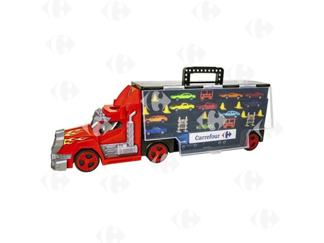 Camion Transporteur de Voitures 63cm Speed-Track 10 Voitures +1