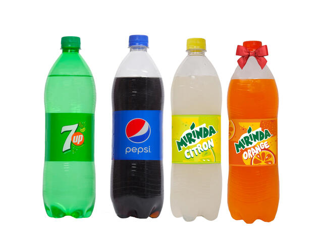 Pack Boissons Gazeuses Mixte (2 Mirenda, 7UP, Pepsi) 4x1L