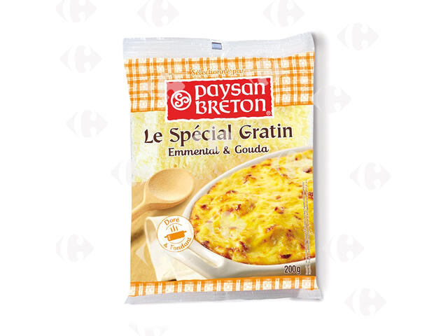 Fromage Râpé Spécial Gratin Paysan Breton 200g.