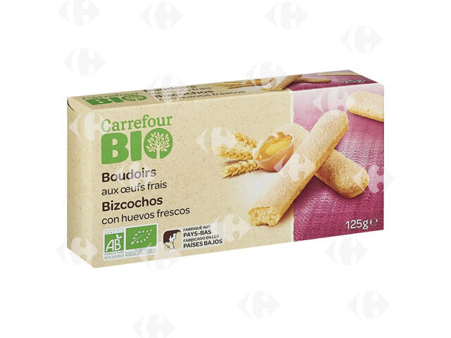 Biscuits Boudoirs Carrefour Bio 125g.