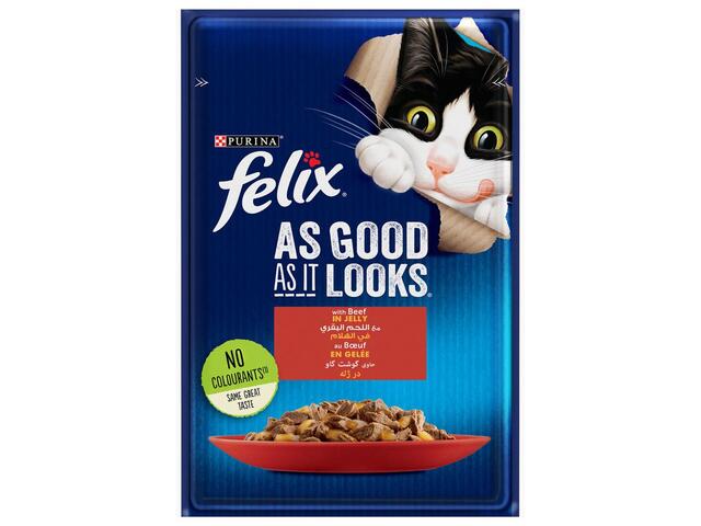 Pochons Chat Boeuf Felix 85g