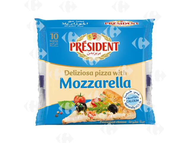 Fromage Tranches Mozzarella Pizza Président 150g