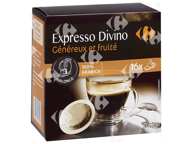 Café en Dosettes Espresso Divino Carrefour 16 unités