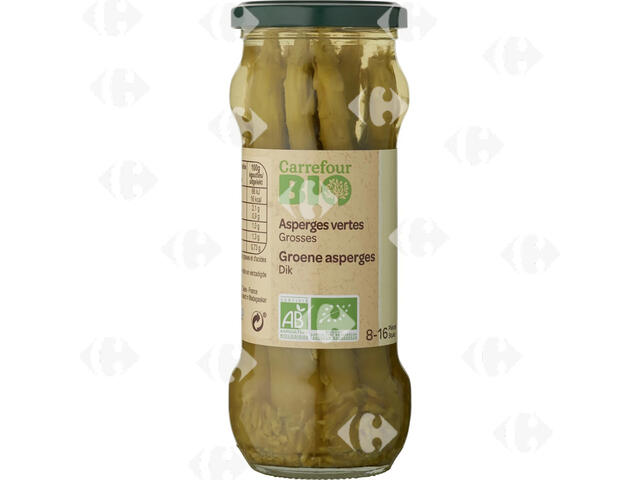 Asperges Bio Vertes Grosses Carrefour Bio 370ml.