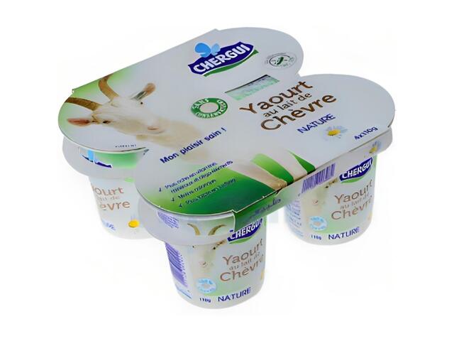 Pack Yaourt Chèvre Nature Sucré Chergui 4x110g.