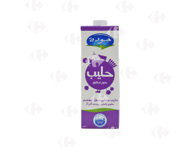 Lait UHT Entier Sans Lactose Jaouda 1L.