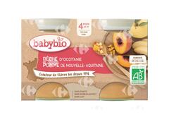 Pot Pêche Pomme Bio Babybio 2x130g