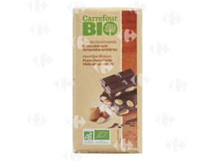 Tablette de Chocolat Bio Noir aux Amandes Carrefour Bio 200g