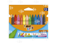 Plastidecor Triangle Craies de Coloriage Couleurs Assorties 12 unités.