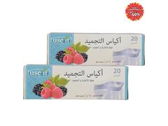 2 Packs de Sacs Congélation Double Glissière 20 Unités de 1l Use It (2ème à -50%)