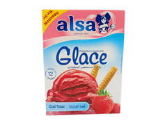 Crème Glacée Fraise à Préparer Alsa 100g.