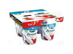 Pack Yaourt à La Cuillère Brassé Fraise Chergui 110g 4 unités